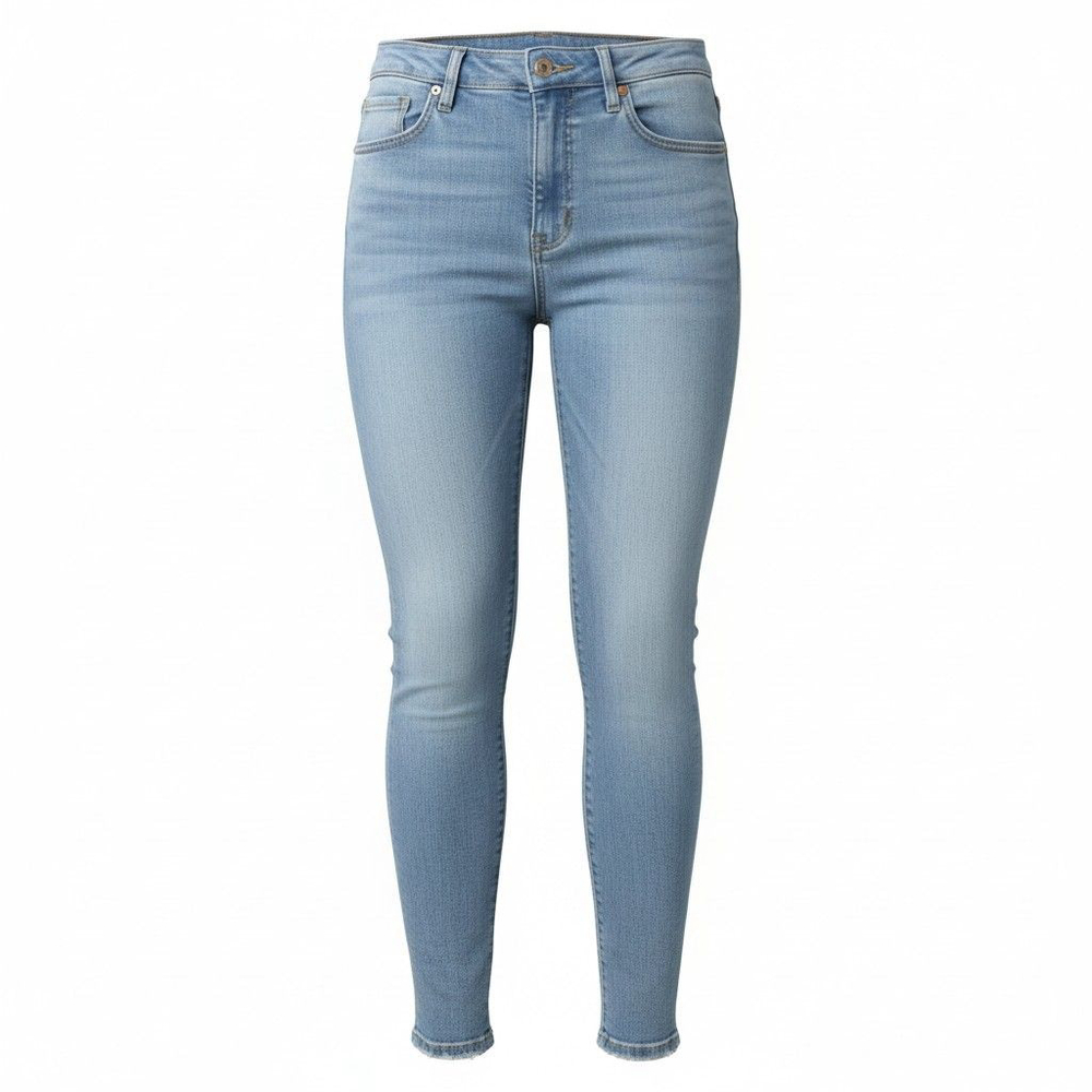 Good American Good Legs Skinny Raw Hem Jeans Light Wash 00/24